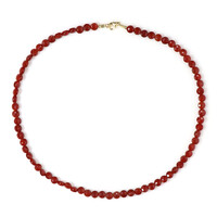 Red Onyx Silver Necklace