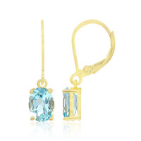 Sky Blue Topaz Silver Earrings