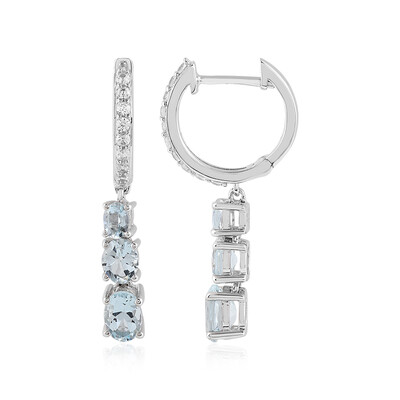 Aquamarine Silver Earrings