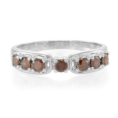 Fancy Diamond Silver Ring