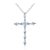Sky Blue Topaz Silver Necklace
