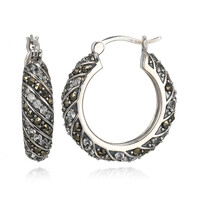 White Topaz Silver Earrings
