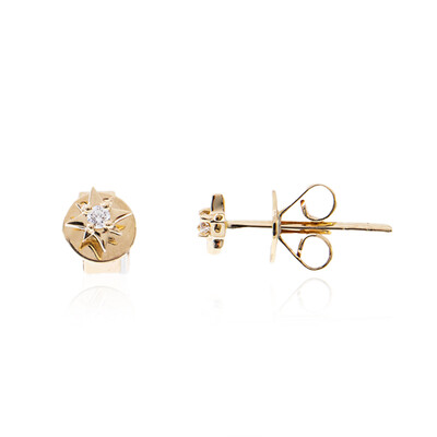 9K Flawless (F) Diamond Gold Earrings (LUCENT DIAMONDS)