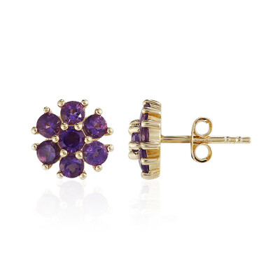 Zambian Amethyst Silver Earrings