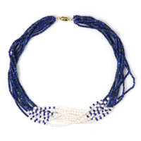 Lapis Lazuli Silver Necklace (Riya)