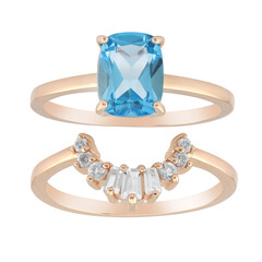 Swiss Blue Topaz Silver Ring