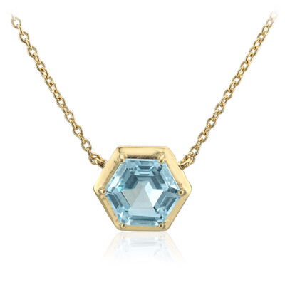 Sky Blue Topaz Silver Necklace