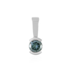 14K Sky blue I4 diamond Gold Pendant