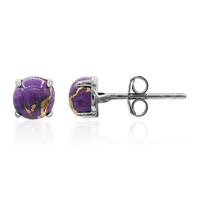 Kingman Purple Mojave Turquoise Silver Earrings