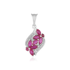 Madagascar Ruby Silver Pendant