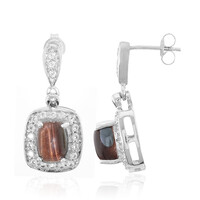 Red Tiger´s Eye Silver Earrings