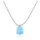 Blue Pastel Quartz Silver Necklace