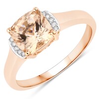 14K AAA Morganite Gold Ring