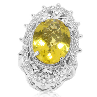 Ouro Verde Quartz Silver Ring (Dallas Prince Designs)