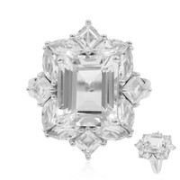 White Topaz Silver Ring