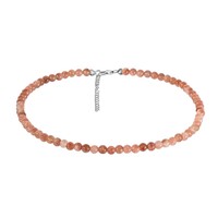 Sunstone Silver Necklace