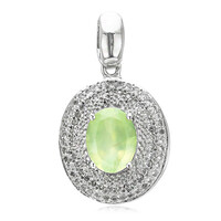 Prehnite Silver Pendant