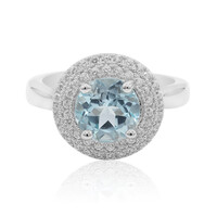 Sky Blue Topaz Silver Ring