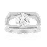 Herkimer Diamond Quartz Silver Ring (Pallanova)
