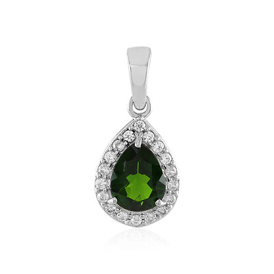 Russian Diopside Silver Pendant