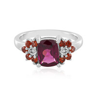 Magenta Garnet Silver Ring
