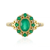 Green Onyx Silver Ring