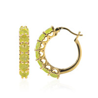 Yellow Pastel Quartz Silver Earrings