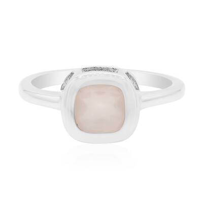 Rose Quartz Silver Ring