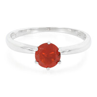 Queretaro Cherry Fire Opal Silver Ring