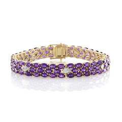 Zambian Amethyst Silver Bracelet