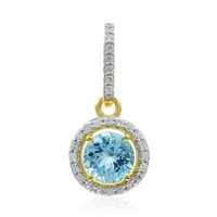 9K Santa Maria Aquamarine Gold Pendant