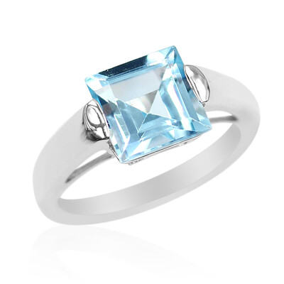 Sky Blue Topaz Silver Ring
