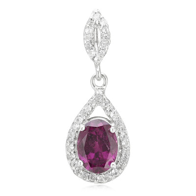 Magenta Garnet Silver Pendant