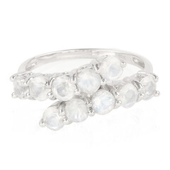 Rainbow Moonstone Silver Ring
