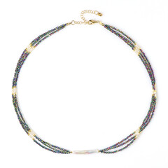 White Freshwater Pearl Silver Necklace