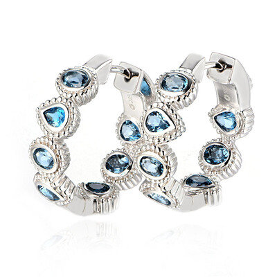 London Blue Topaz Silver Earrings (Dallas Prince Designs)