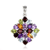 Mozambique Garnet Silver Pendant