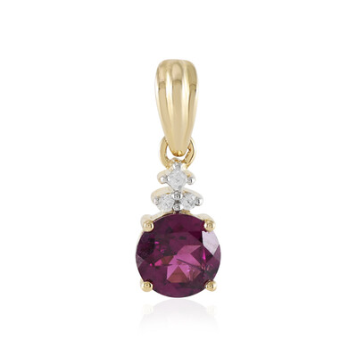 9K Magenta Garnet Gold Pendant