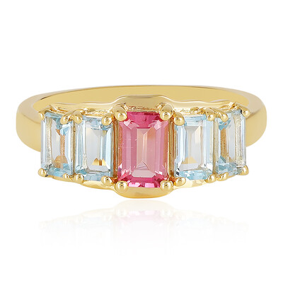 Pink Tourmaline Silver Ring