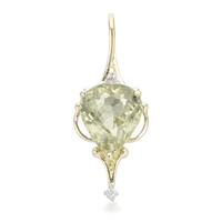 9K Cuprian Tourmaline Gold Pendant
