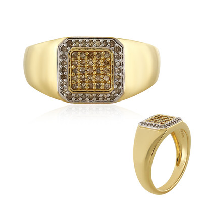 I3 Brown Diamond Silver Ring