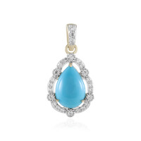 9K Sleeping Beauty Turquoise Gold Pendant