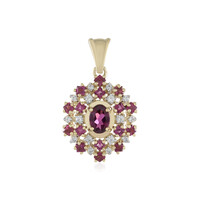9K Rhodolite Gold Pendant