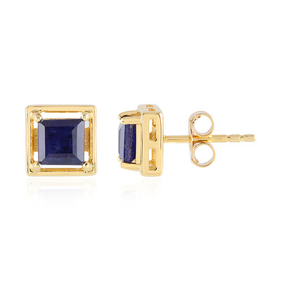 Madagascar Blue Sapphire Silver Earrings