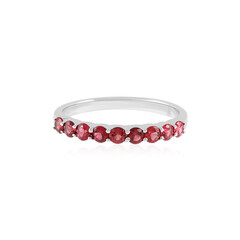 Noble Red Spinel Silver Ring