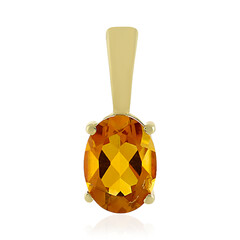 9K Brandy Citrine Gold Pendant