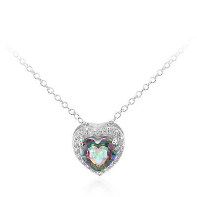 Green Mystic Quartz Silver Necklace