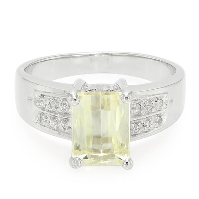 Canary Kunzite Silver Ring