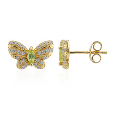 Burmese Peridot Silver Earrings