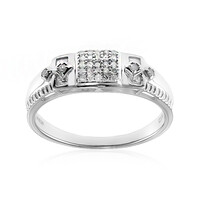 I2 (I) Diamond Silver Ring